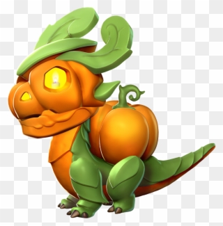 Pumpkin Dragon Baby - Dragon De Calabaza De Dragon Mania Legend Clipart