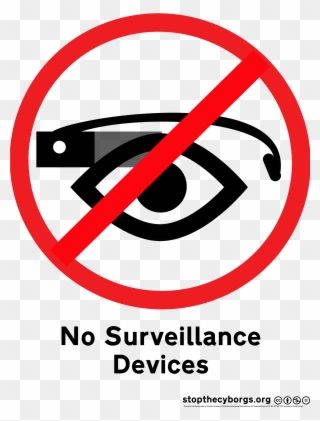 No Glassholes Allowed - Google Glass Stop The Cyborgs Clipart