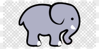 Simple Cartoon Elephant Clipart Itachi Uchiha Cartoon - Simple Cartoon Elephant - Png Download