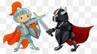 Next - Knights Fighting Clipart