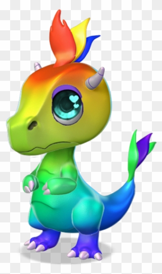 Rainbow Dragon Baby - Dragon Mania Legends Rainbow Dragon Clipart