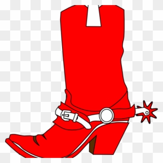 Cowgirl Boot Clipart Cowgirl Boot Clip Art At Clker - Red Cowboy Boot Clipart - Png Download