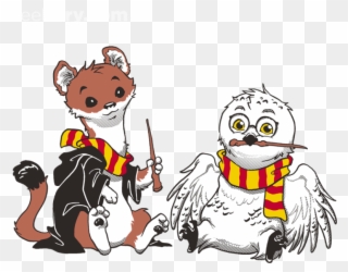 The Owl And The Weasel - Owl And The Weasel Art Print - Mini By Dooomcat Clipart