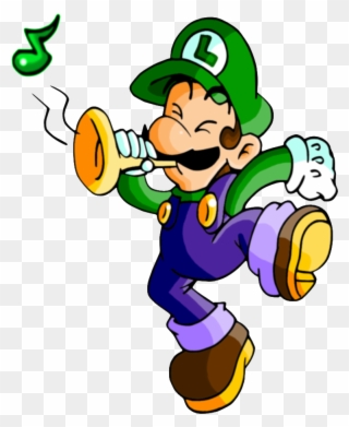 301kib, - Mario Playing Trumpet Clipart