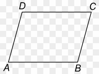 Opposite Angles Of A Parallelogram Are Equal - Line Art Clipart