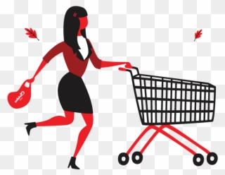 Lady Shopping - Shopping Clipart