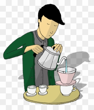 The Coffee Officina Pour-over - Cartoon Clipart