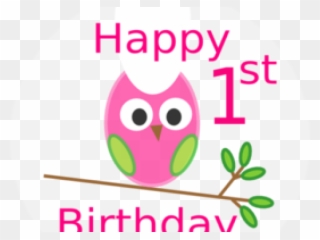 First Birthday Clipart - Happy 1st Birthday Wishes Girl - Png Download