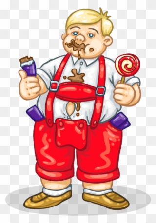 Greedy Kid - Cartoon Clipart