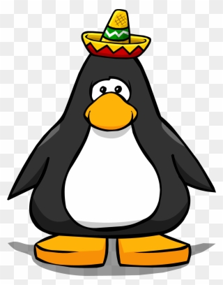 Mini Sombrero From A Player Card - Penguin With Top Hat Clipart