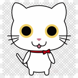 Clip Art Clipart Cat Clip Art - Cute Kawaii Notebook: Hi Cute Kitty, White - Png Download