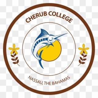 Cherub College - Blue Marlin Jumping Round Ornament Clipart