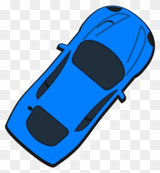 Blue Car Clip Art At Clker Com - Clipart From Top Car Gif - Png Download