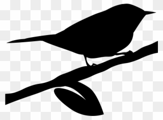 Ovenbird - Warbler Silhouette Clipart