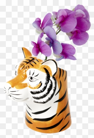 Keramik Tiger Vase - Rice Ceramic Tiger Vase Clipart