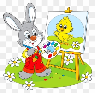 Coelho Da Pascoa Pintor Clipart