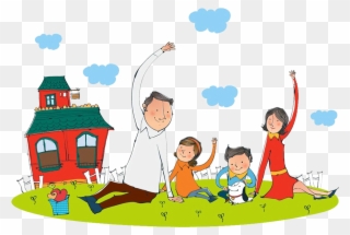 Cartoon Family Download - 家庭 卡通 Clipart