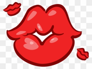 Vector Illustration Of Mouth Lips Blowing Kisses - Blowing Kisses Clipart
