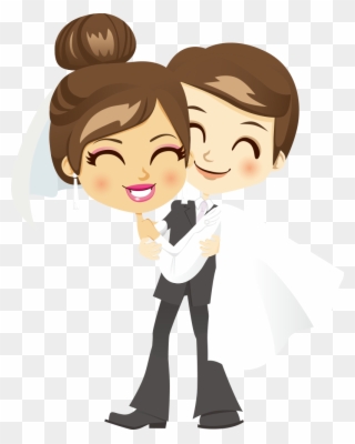 Bridegroom Wedding Clip Art - Png Couple Cartoon Hd Transparent Png