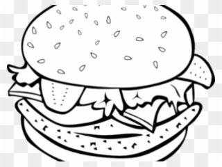 Hamburger Clipart Coloring Book - Burger Images For Coloring - Png Download