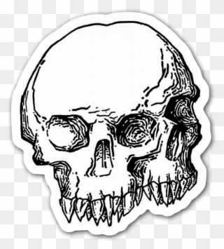 Dubbele Skull Sticker - Skull Clipart