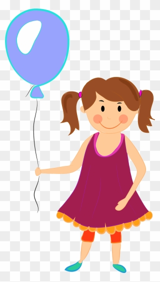 Baby Girl,girl,balloon,the Vector - Happy Children's Day Gif Clipart