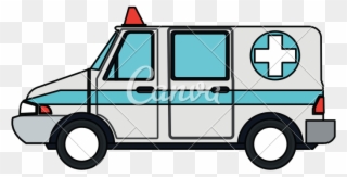 Ambulance Side View Icon Image - Illustration Clipart