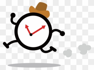 Alarm Clock Clip Art - Clock Running - Png Download