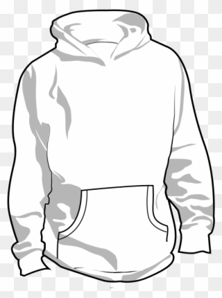 With Printed Wording To - Back Of Hoodie Drawing Clipart