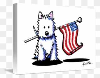 Usa Westie By Kim - Westie Patriotic Clipart