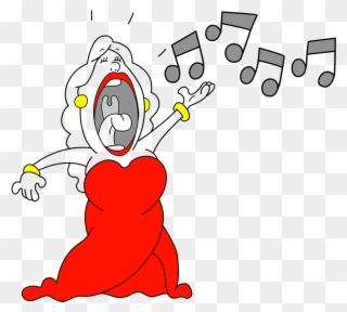 Singer Clipart Vocal Solo - Soprano Singing Cartoon - Png Download