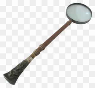Large Antique Mother Of Pearl Silver Magnifying Glass - Didgeridoo Clipart