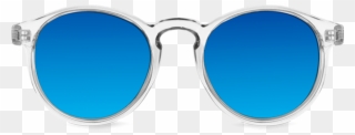 Clear Clearwater Sunglasses Blue Mirror Lenses - Blue Lenses Sunglasses Clipart