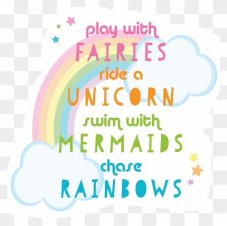 Fairies Unicorns Rainbows Freetoedit - Play With Fairies Ride A Unicorn Wall Sticker Uk Clipart