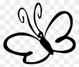 Butterfly Black And White Template Clipart