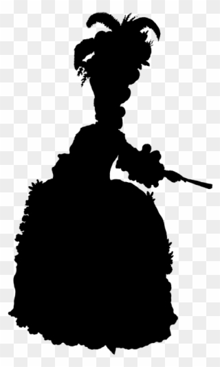 Victorian Lady - 18th Century Silhouette Clipart