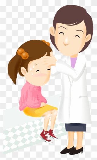 Disease Symptom Nurse Cartoon - Vectors Of Sick Person Png Clipart