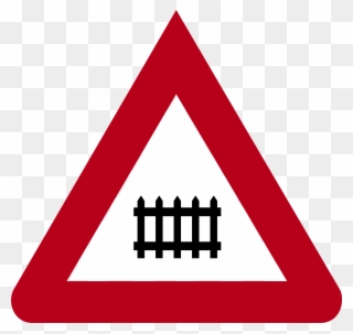 Germany, Road Sign, Railway Crossing, Germany - Icon Png Rail Cross Clipart