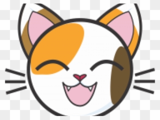 Kittens Clipart Calico - Cute Cat Face Cartoon - Png Download
