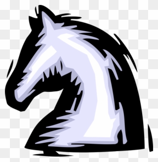 Vector Illustration Of Knight Horse's Head Piece In - Vector Graphics Clipart