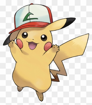 Ash Hat Png - Pikachu With Ash Hat Clipart
