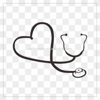 Colorcasava3134n-a Stetoskop Jantung Pola Laptop Tahan - Stethoscope Heart Clipart