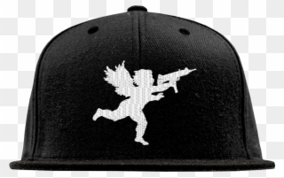 Cupid White On Black - Vanilla Ice Hat Clipart