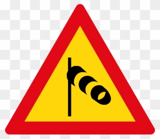 Sadc Road Sign Tw349 - High Wind From The Right Clipart