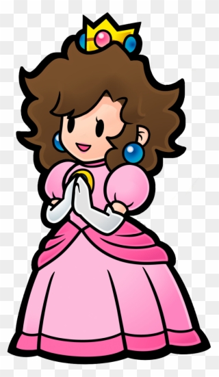 Please Don't Pay Attention To The Crust Along The Edges - Paper Mario Princess Daisy Clipart