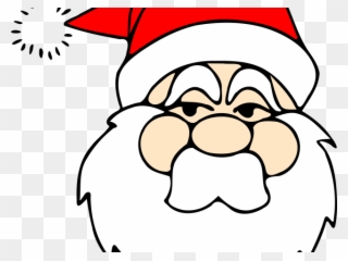 Santa Hat Clipart Mask - Drawn Santa Claus Png Transparent Png