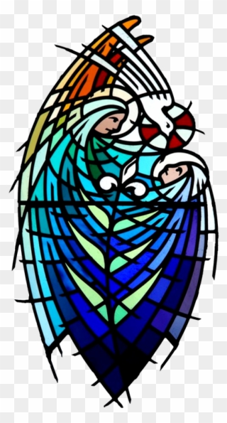 The Annunciation Stained Glass Window - Stained Glass Clipart