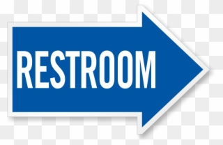 Restroom Directional Signs Restroom Right Arrow Symbol - Restroom Sign Left Arrow Clipart