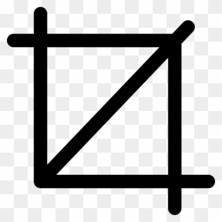 Cropping Tool Interface Square Symbol Of Straight Lines Clipart
