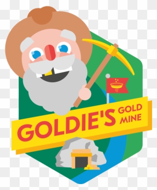 Search For Treasure As You Gold Pan At Goldie's - Gold Clipart